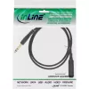 InLine cavo di prolunga per cuffie 6,3mm stereo M/F, placcato oro, nero, 3m
