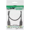InLine cavo USB 2.0, AM/AM, nero, contatti placcati oro, 2 m