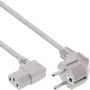InLine cavo di alimentazione, CEE 7/7 angolare / IEC C13 a 3 poli angolare, grigio, 1,8m