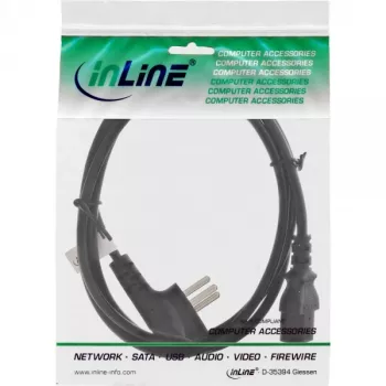 Cavo di alimentazione InLine 16652H Israele Tipo H 3 poli connettore IEC C13 1,8 m