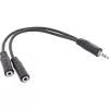 Cavo a Y jack 3,5 mm connettore maschio su 2x jack 3,5 mm connettore femmina stereo 5 m InLine 99300D