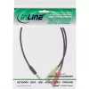 Cavo adattatore audio per headset InLine jack 3,5 mm connettore maschio 4 poli / 2x 3,5 mm, nero, 1 m