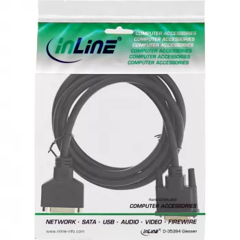 Cavo DVI-D Premium 24+1 connettore maschio su connettore femmina Dual Link placcato oro 3m InLine 17763P