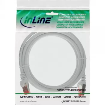 Cavo patch InLine S/FTP PiMF Cat.6 250MHz PVC rame bianco 1,5m