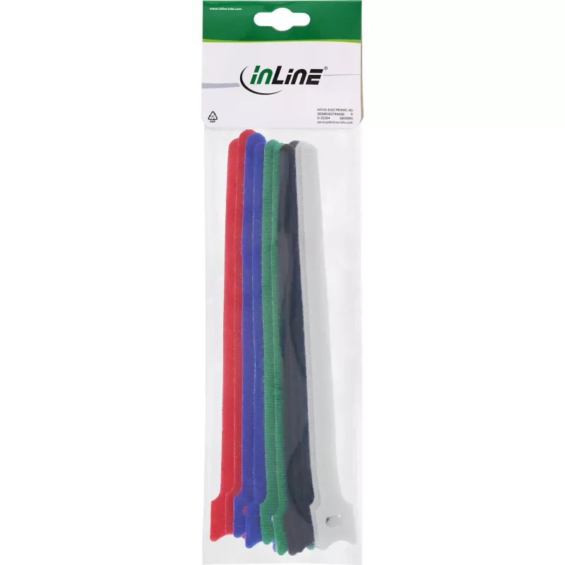 InLine fascette per cavi in velcro 12x200mm 10 pz. 5 colori