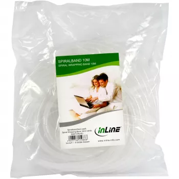 InLine nastro a spirale 10m naturale 10mm, bianco, 1 cm, 176 g, 250 mm, 260 mm, 50 mm
