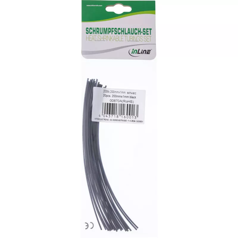 InLine guaine termorestringenti 200mm da 1mm a 0,5mm 20 pz.