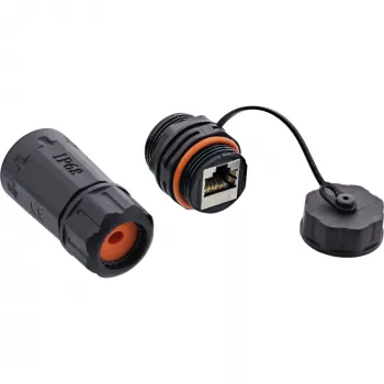 InLine connettore femmina Cat.6A, impermeabile IP68, 2x RJ45 F/F, 1:1