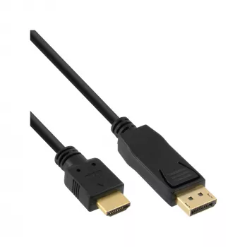 InLine 30 pz. bulk pack cavo convertitore DisplayPort su HDMI, nero, 2 m