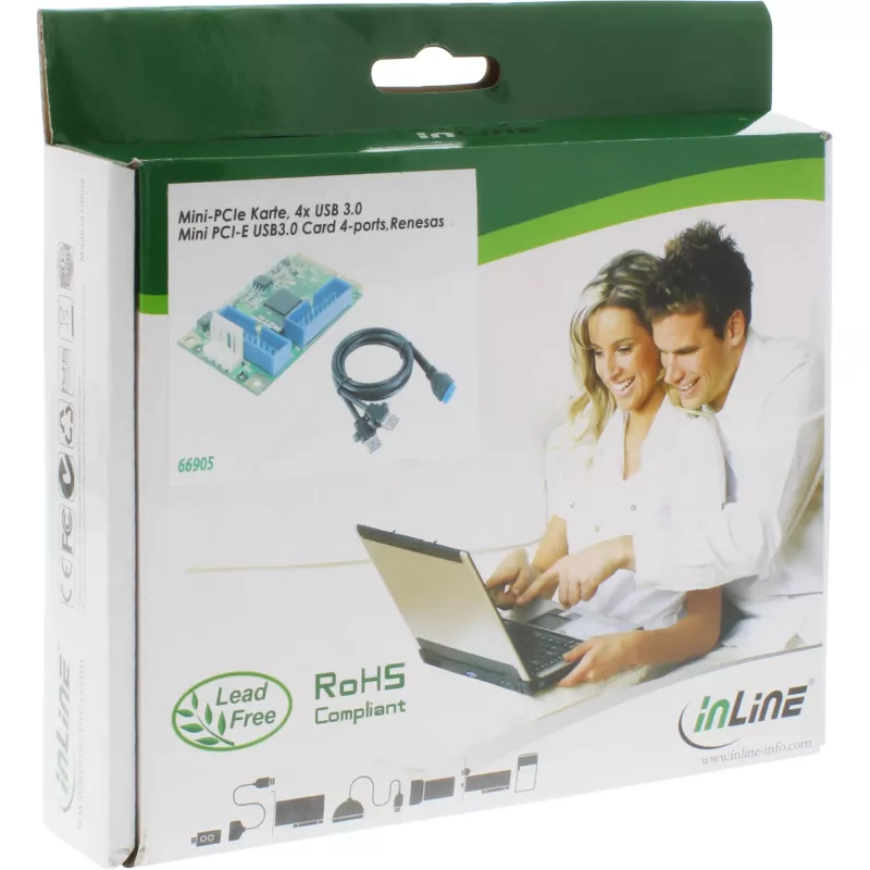 InLine scheda Mini-PCIe con 4x USB 3.0