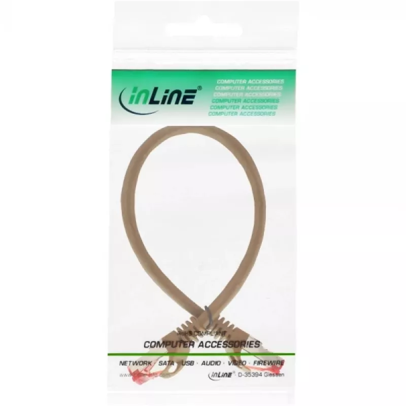 Cavo patch InLine S/FTP PiMF Cat.6 250MHz PVC rame marrone 0,25 m