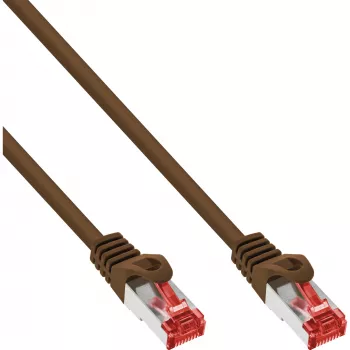Cavo patch InLine S/FTP PiMF Cat.6 250MHz PVC rame marrone 15 m