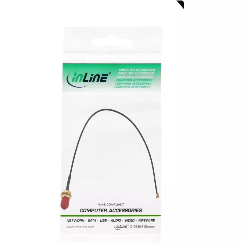 Cavo adattatore WIFI InLine RP-SMA femmina su U.FL maschio 20 cm
