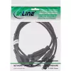 Cavo di alimentazione a Y InLine CEE 7/7 maschio angolare / 3 poli IEC C13 e C5 maschio, 2 m