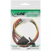 Cavo di alimentazione interno InLine 1x 4 pin Molex / 2x SATA 0,30 m