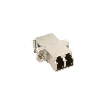 Adattatore in fibra ottica InLine metallo duplex LC/LC MM boccola in ceramica con flangia 89989M