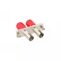 Adattatore in fibra ottica InLine metallo duplex ST/ST MM boccola in ceramica con flangia