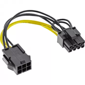 Adattatore di alimentazione interno InLine 6 pin / 8 pin per schede grafiche PCIe PCI-Express