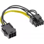 Adattatore di alimentazione interno InLine 6 pin / 8 pin per schede grafiche PCIe PCI-Express