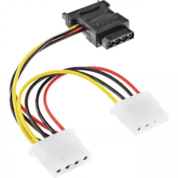 Cavo di alimentazione SATA femmina SATA / 3x 4 pin Molex maschio 0,15 m InLine 29679