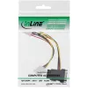 Cavo di alimentazione SATA femmina SATA / 3x 4 pin Molex maschio 0,15 m InLine 29679