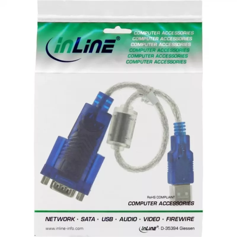 Cavo adattatore USB a Sub-D 9 pin seriale Premium InLine 33304D