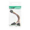 Cavo di alimentazione SATA interno InLine SATA maschio/femmina su 2x SATA maschio 0,15 m