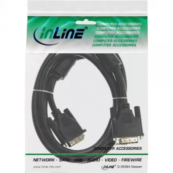 Cavo DVI-D InLine 24+1 maschio/maschio Dual Link 2x nucleo in ferrite 5 m