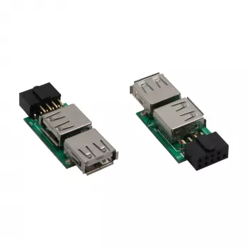Adattatore USB 2.0 InLine interno 2x USB Type-A femmina su header scheda madre 33440I