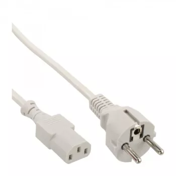 Cavo di alimentazione InLine, CEE 7/7 dritto / IEC C13 3 poli maschio, grigio, 1,5 m