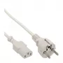 Cavo di alimentazione InLine, CEE 7/7 dritto / IEC C13 3 poli maschio, grigio, 1,5 m