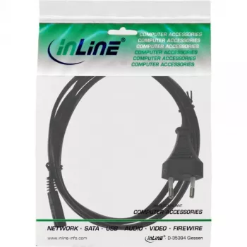 Cavo di alimentazione InLine, spina Euro / spina Euro8, nero, 2 m