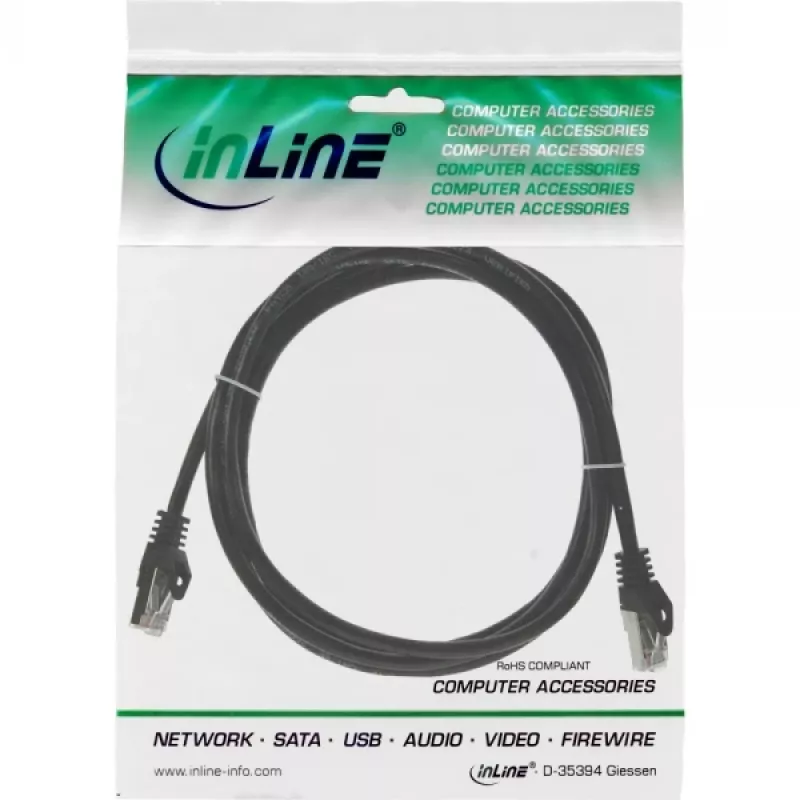 Cavo patch U/UTP Cat.5e nero 0,5 m InLine