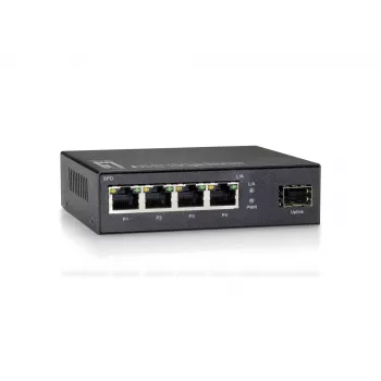 Switch Gigabit LevelOne 5 porte, 1 x SFP, unmanaged, Gigabit Ethernet (10/100/1000), full duplex, montaggio a parete possibile