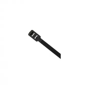 Fascette serracavi a doppia testa montabili InLine 300 mm x 4,8 mm, nylon, nero, 100 pezzi