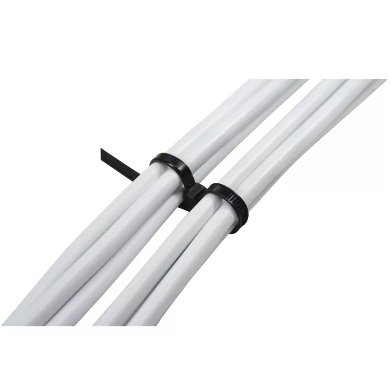 Fascette serracavi a doppia testa montabili InLine 300 mm x 4,8 mm, nylon, nero, 100 pezzi