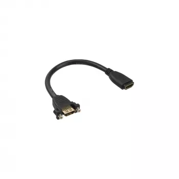 Cavo adattatore HDMI InLine Type-A femmina/femmina con flangia placcato oro 4K2K, 0,2 m