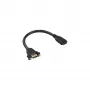 Cavo adattatore HDMI InLine Type-A femmina/femmina con flangia placcato oro 4K2K, 0,2 m