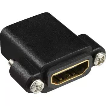 Adattatore HDMI InLine Type-A femmina / Type-A femmina placcato oro con flangia, 4K2K