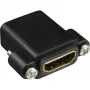Adattatore HDMI InLine Type-A femmina / Type-A femmina placcato oro con flangia, 4K2K