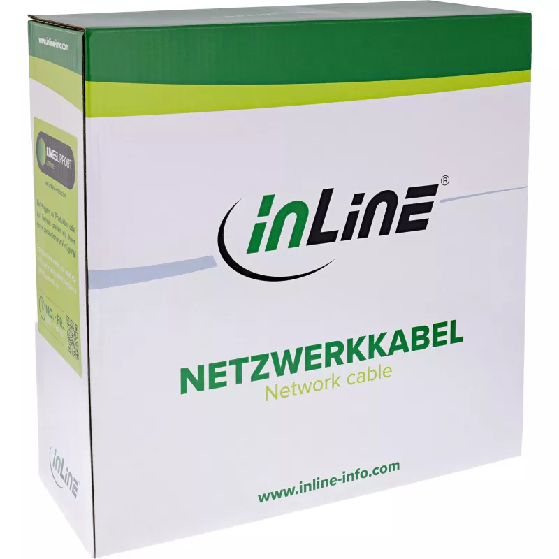 Cavo patch InLine S/FTP PiMF Cat.6A senza alogeni 500 MHz bianco 100 m