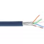 Cavo patch InLine S/FTP PiMF Cat.6A senza alogeni 500 MHz blu 100 m