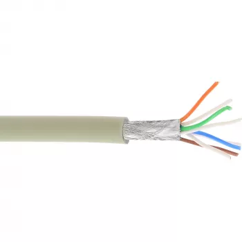 Cavo patch InLine S/FTP PiMF Cat.6A senza alogeni 500MHz grigio 100m