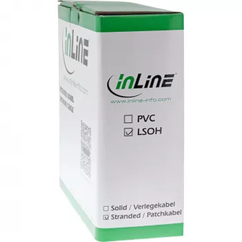 Cavo patch InLine S/FTP PiMF Cat.6A senza alogeni 500MHz grigio 100m