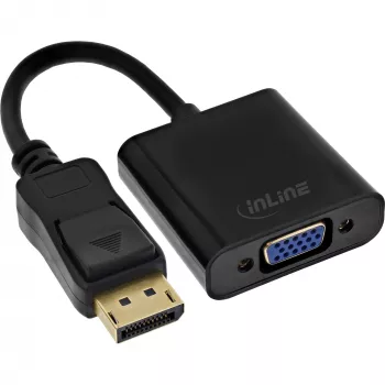 Cavo adattatore DisplayPort InLine Basic, connettore maschio DP / connettore femmina VGA nero 0,15 m