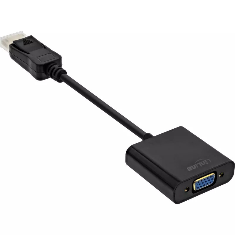 Cavo adattatore DisplayPort InLine Basic, connettore maschio DP / connettore femmina VGA nero 0,15 m