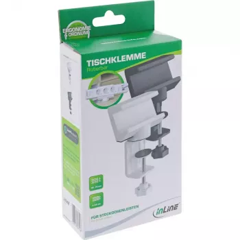 Supporto per ciabatta InLine 23193B morsetto a vite orientabile nero