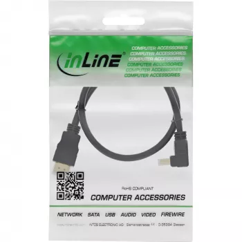 Cavo HDMI High Speed InLine con Ethernet, angolare, 5m