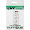 Ciabatta InLine, 4 prese Schuko CEE 7/3, con interruttore, bianco, 1,5 m