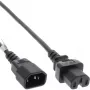 Prolunga cavo di alimentazione InLine, connettore per apparecchi caldi IEC-C15/IEC-C14 dritto, 2 m